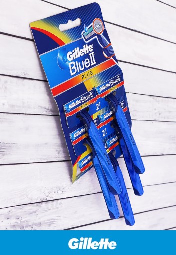 Holiace strojčeky GILLETTE BLUE II PLUS 5 KS. 2 ČEPEĽOVÉ RUKOJEŤ JEDNODUCHÉHO GRIP