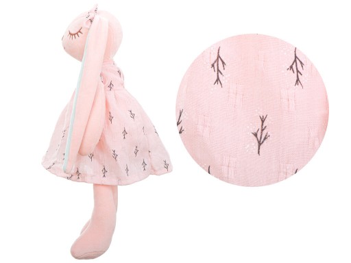Plyšový maskot ružového králika, 35 cm