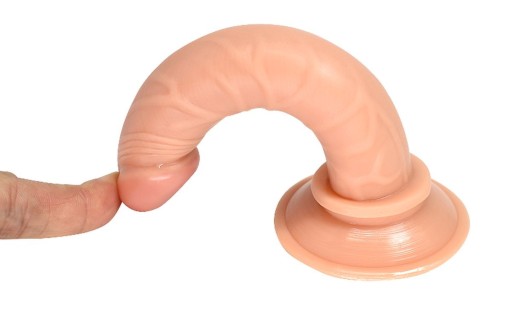 VAGINÁLNY A ANÁLNY DILDO S PRÍSAVKOU, štíhly