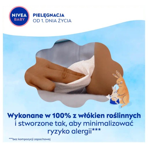 NIVEA BABY TODDIES UBÚRKY PRE DETI, VLHČENÉ, vyrobené z rastlinných vlákien