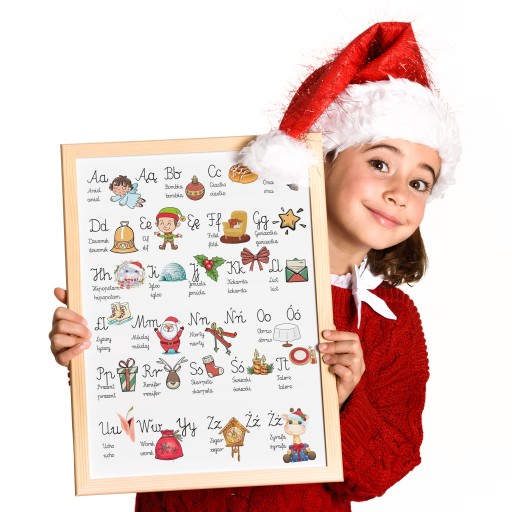 Vianočný vzdelávací plagát Adventná abeceda ABC