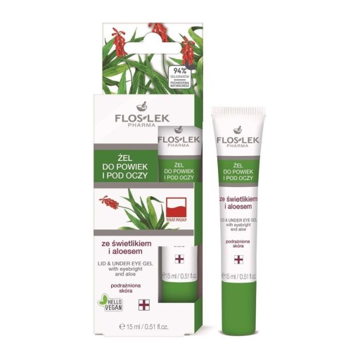 Floslek Očný gél 15ml obočia a aloe