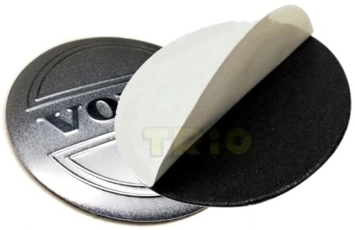 vypuklý hliníkový samolepiaci emblém pre VOLVO 60mm