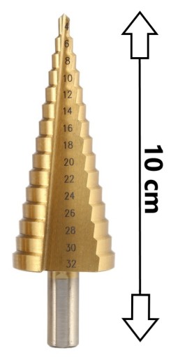 KROKOVÝ KUŽELOVÝ VRTÁK 4 - 32 mm