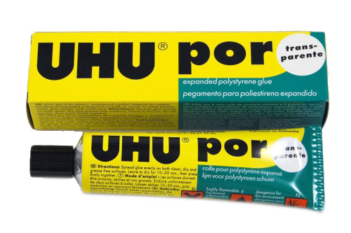 Lepidlo na polystyrénovú penu priehľadná UHU POR 40g/50ml