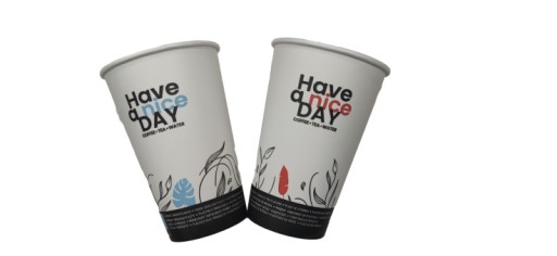 Predajné papierové poháre na kávu a čaj, 300ml, 50ks + 3ks zdarma