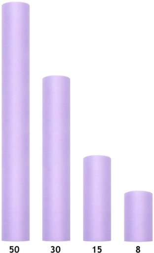 DEKORATÍVNY LILA TYL NA RÚLE NA MAŠLE, BAMBULY, SVADOBNÉ 15 CM X 9 M