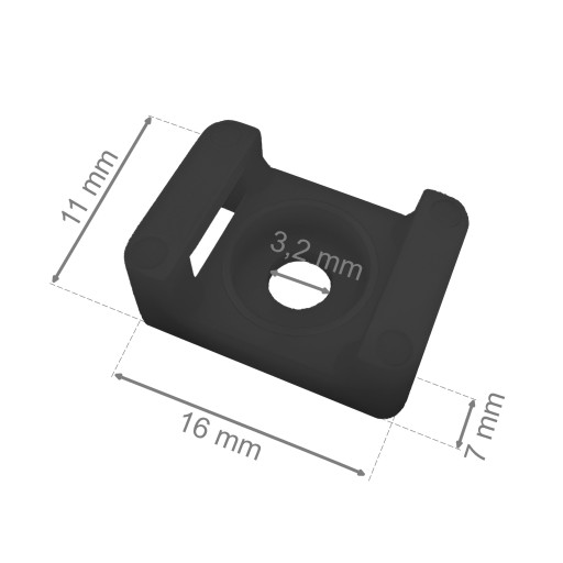 RÚČKA UPEVŇOVACIEHO KÁBLA 16x11 mm 100 ks
