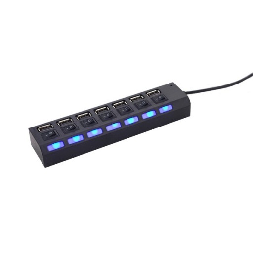 USB HUB SPLITTER 7 PORTOV USB SPLITTER PORT HUB AKTÍVNY HUB ON/OFF