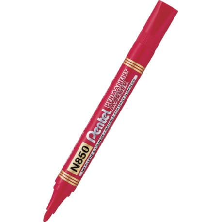 Permanentný popisovač PENTEL N850, okrúhly hrot, ČERVENÝ