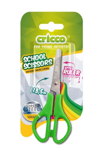 CRICCO Nožnice s pravítkom 13,5 cm