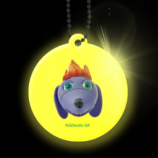 Žltý reflexný prívesok Trefliki PolarFox CE