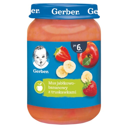 Gerber Dessert Mousse jablko banán jahody 190g