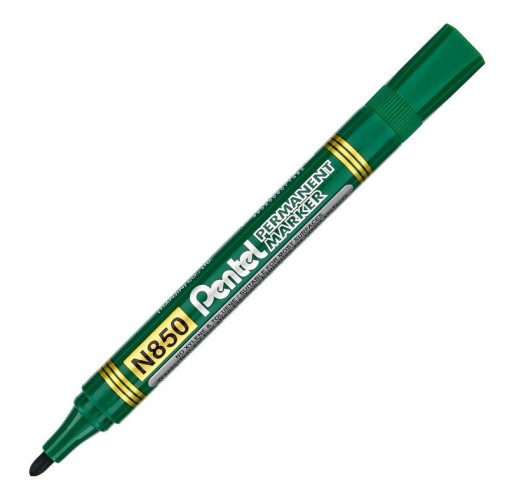 Permanentný popisovač Pentel N850 zelený s okrúhlym hrotom