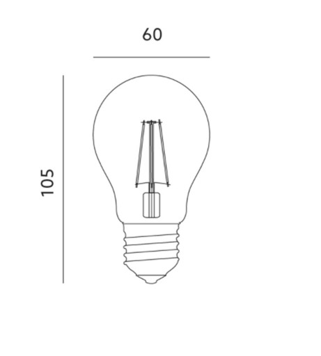 Žiarovka FILAMENT FGS E27 7W 3000K do lustra