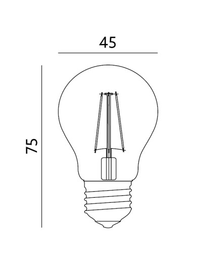 E27 LED žiarovka 1,3W 3000K Edison Filament Ball