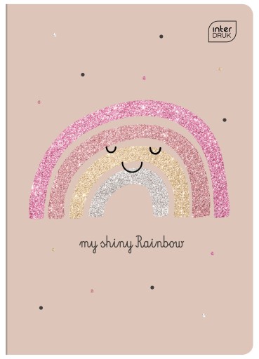 Zápisník A5/16 Mriežka 70g Glitter Interprint