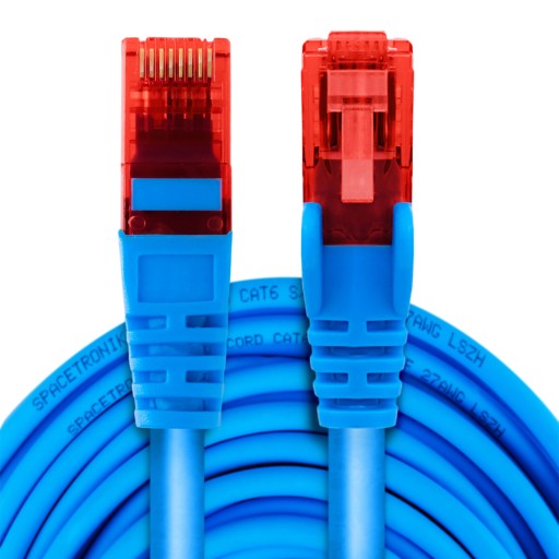 RJ45 LAN kábel CAT 6 U/UTP AWG24 modrý 10m