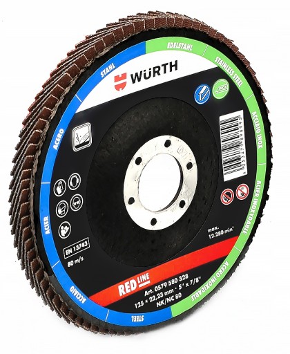 KLAPKOVÝ DISK D125 G80 OTVORENÝ 22,23MM WURTH