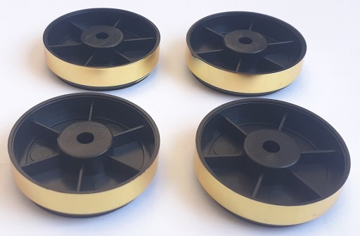 4x NOŽKY POUZDRA fi 40mm PEVNÉ ZLAT
