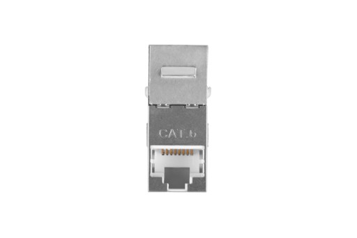 Keystone konektor RJ45 cat.6, tienený, uhol 90 stupňov