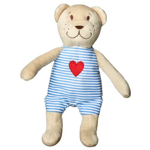 Malý béžový medvedík so srdiečkom pre deti predškolského veku 21 cm FABLER BJOR