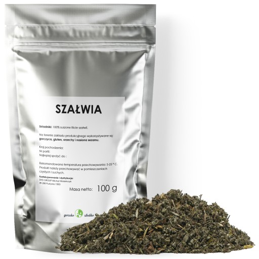 SAGE officinalis list šalvie lekárskej 100g
