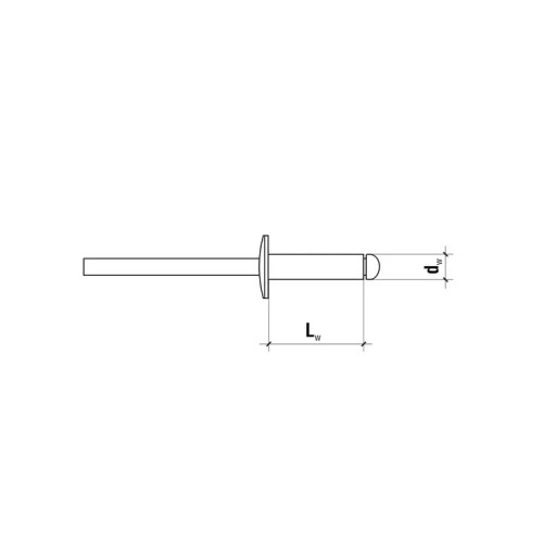 Trhacie nity 4,0 x 10 mm 50 ks Skrutka do kovu