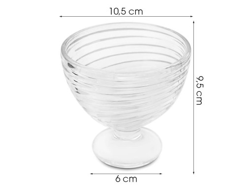 300ML SKLENENÝ POHÁR NA ZMRZLINOVÝ DEZERT, okrúhly NÁDOB