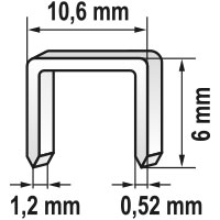 ZOŠÍVAČKY DO ZOŠÍVAČKY BERIEČ 6mm 1000 KS YATO