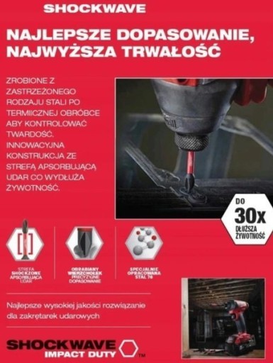 Nárazový bit Milwaukee Shockwave PZ2x25 mm
