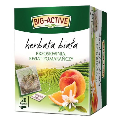 VEĽKÝ AKTÍVNY čaj BIELA BROSKYŇA POMARANČOVÝ Blossom 20 OBÁLOK