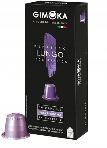 GIMOKA LUNGO pre systém NESPRESSO 10 kapsúl