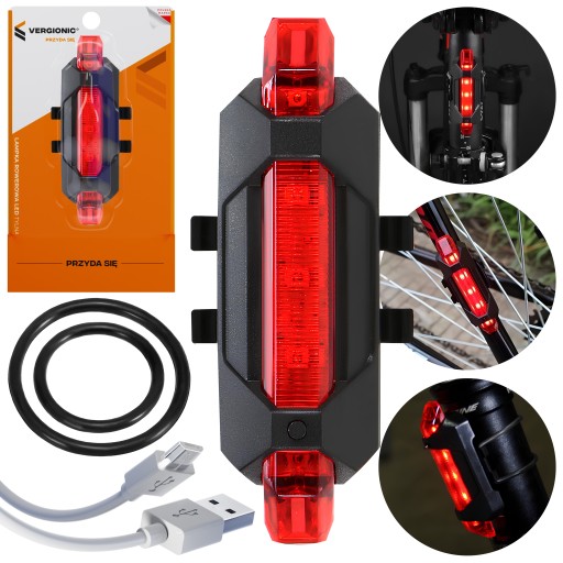 Zadné svetlo na bicykel VERGIONIC LED