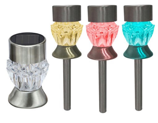 Záhradné svietidlo SOLAR CRYSTAL LED COLD + RGB