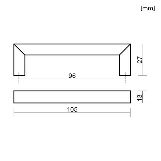 ÚCHYTKA NÁBYTKU ČIERNA ÚCHYTKA KUCHYNSKEJ SKRINÍK ÚCHYTKA 96MM