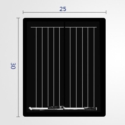 Solárny panel - 1V 30mA - 30x25mm - mini panel