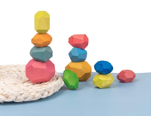 BLOCKS STONES Drevená kreatívna veža Balance