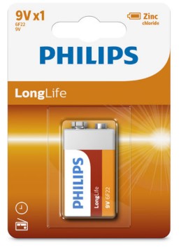 9V batéria Philips LongLife