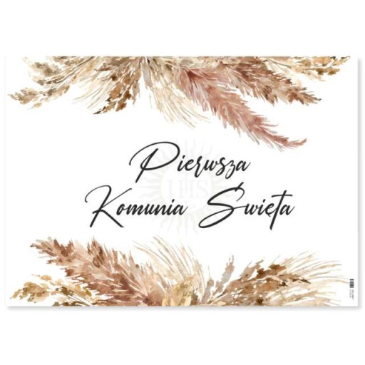 Plagát Prvé sväté prijímanie IHS boho šaty