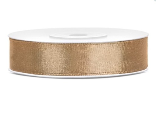 Zlatá saténová stuha 12 mm x 25 metrov