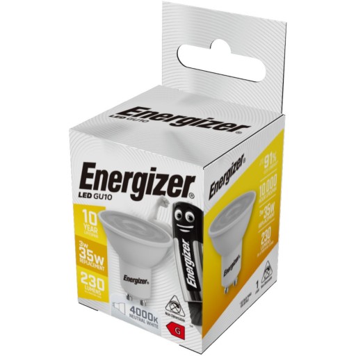 3x ENERGIZER GU10 LED žiarovka 3W 35W 230lm S17516