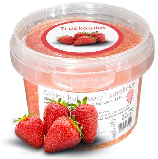 Cukrová vata jahodová 100g farebná