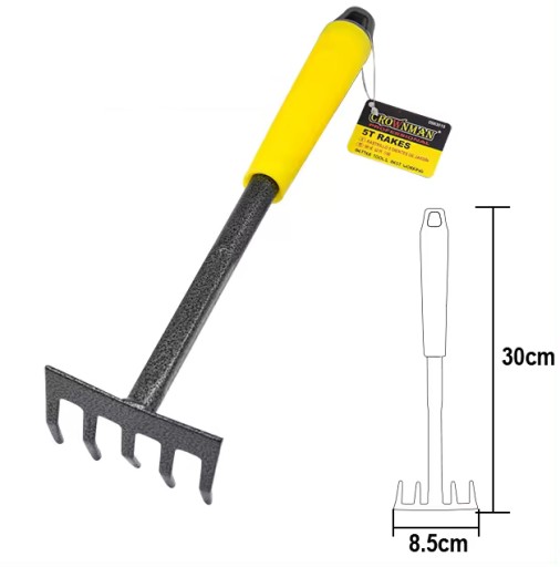 Záhradné hrable Záhradné kovové hrable na hrabanie Uvoľňovacie hrable 30cm