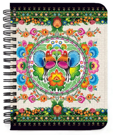 ZÁPISNÍK NOTEBOOK ĽUDOVÉ ŁOWICKI VYSTRIHOVACIE KOHÚTY