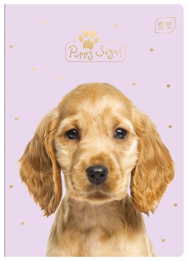 Štvorcový zápisník A5 so 16 stranami Mix Puppy Sign