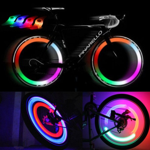 NEÓNOVÉ FARBY LED PREKRÝVKA NA BICYKEL NA SPRUCI KOLESA
