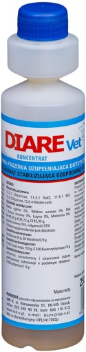Doplnková kŕmna zmes pre zvieratá LAB-V Diare Vet - 250 ml