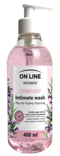 Tekutý prípravok na intímnu hygienu On Line Intimate Comfort s extraktom zo šalvie 40