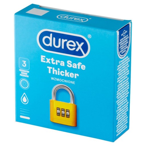 Durex Extra Safe hrubšie kondómy 3 kusy